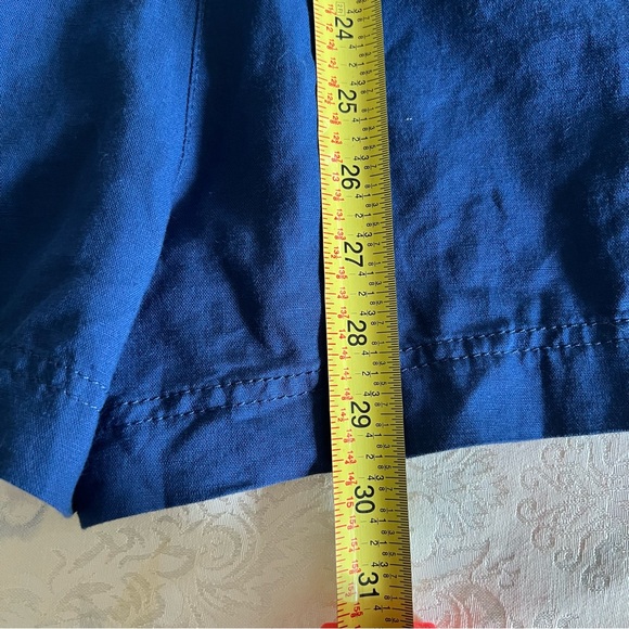 Banana Republic Blue W Sz2 Romper Button  w/Belt Bloom Short sleeves Line Cotton - Picture 7 of 16